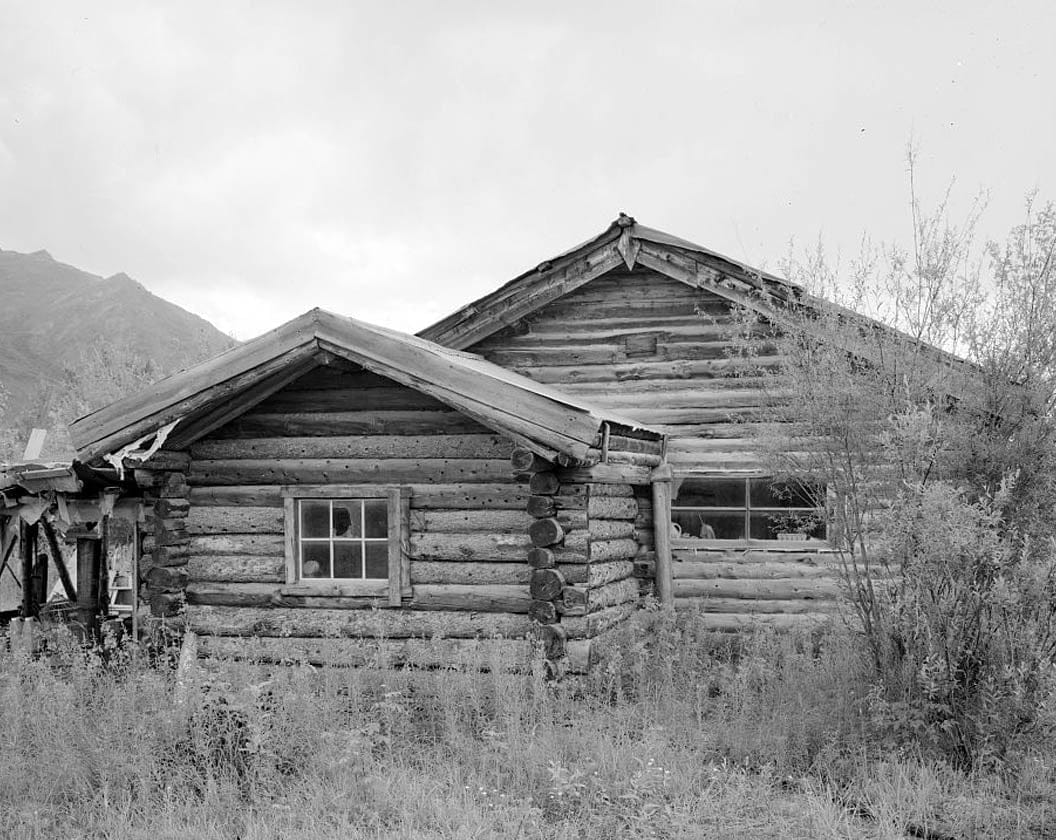 Historic Photo : Dow Ulen Cabin & Wind Generator, Koyukuk River at Wiseman Creek, Bettles Vicinity, Wiseman, Yukon-Koyukuk Census Area, AK 3 Photograph