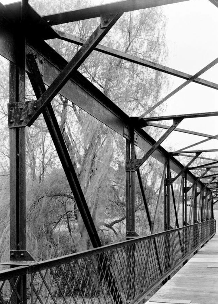 Historic Photo : Indian Leap Pedestrian Bridge, Norwich, New London County, CT 9 Photograph