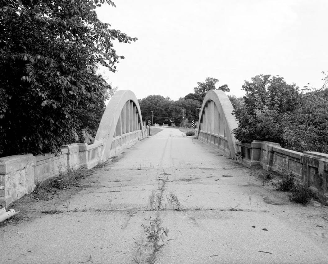 Historic Photo : Rock Valley Bridge, Spanning North Timber Creek at Old U.S. Highway 30, Marshalltown, Marshall County, IA 6 Photograph