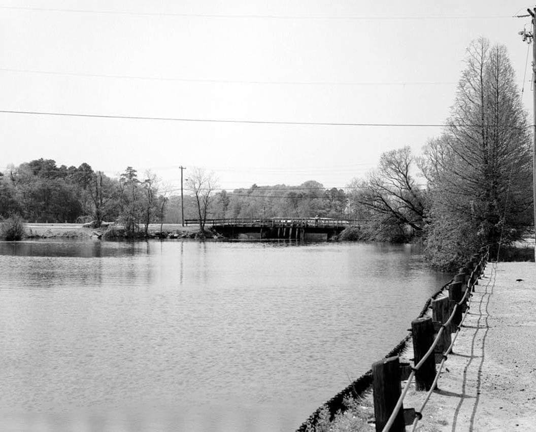 Historic Photo : Wagamon Pond Dam & Bridge, Spanning Broadkill River at State Road No. 197 (Mulberry Street), Milton, Sussex County, DE 12 Photograph