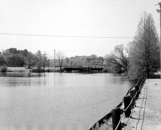 Historic Photo : Wagamon Pond Dam & Bridge, Spanning Broadkill River at State Road No. 197 (Mulberry Street), Milton, Sussex County, DE 12 Photograph