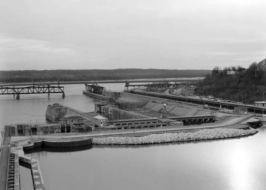Historic Photo : Mississippi River 9-Foot Channel, Lock & Dam No. 19, Upper Mississippi River, Keokuk, Lee County, IA 27 Photograph
