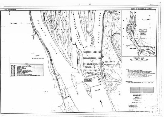 Historic Photo : Mississippi River 9-Foot Channel Project, Lock & Dam No. 16, Upper Mississippi River, Muscatine, Muscatine County, IA 3 Photograph