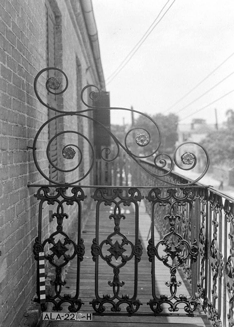 Historic Photo : Sanford-Staylor House & Servants' Quarters, 451-453 Saint Francis Street, Mobile, Mobile County, AL 21 Photograph