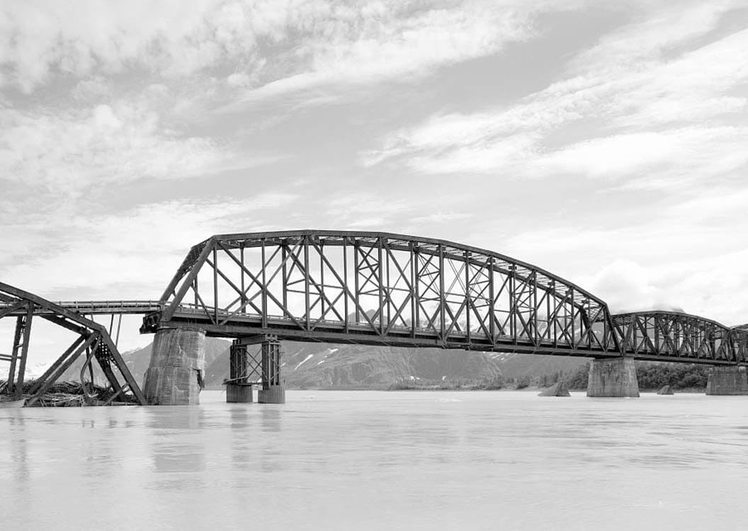 Historic Photo : Copper River & Northwest Railroad, Million Dollar Bridge, Spanning Copper River at Miles Glacier, Cordova, Valdez-Cordova Census Area, AK 3 Photograph