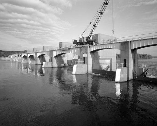 Historic Photo : Upper Mississippi River 9-Foot Channel, Lock & Dam No. 10, Guttenberg, Clayton County, IA 88 Photograph