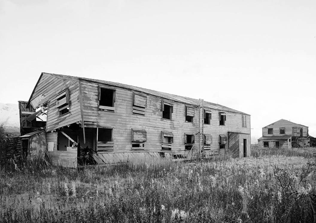 Historic Photo : Naval Operating Base Dutch Harbor & Fort Mears, Margaret Bay Cantonment Barracks, Unalaska, Aleutian Islands, AK 1 Photograph