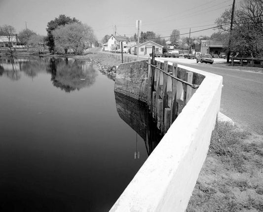 Historic Photo : Wagamon Pond Dam & Bridge, Spanning Broadkill River at State Road No. 197 (Mulberry Street), Milton, Sussex County, DE 10 Photograph