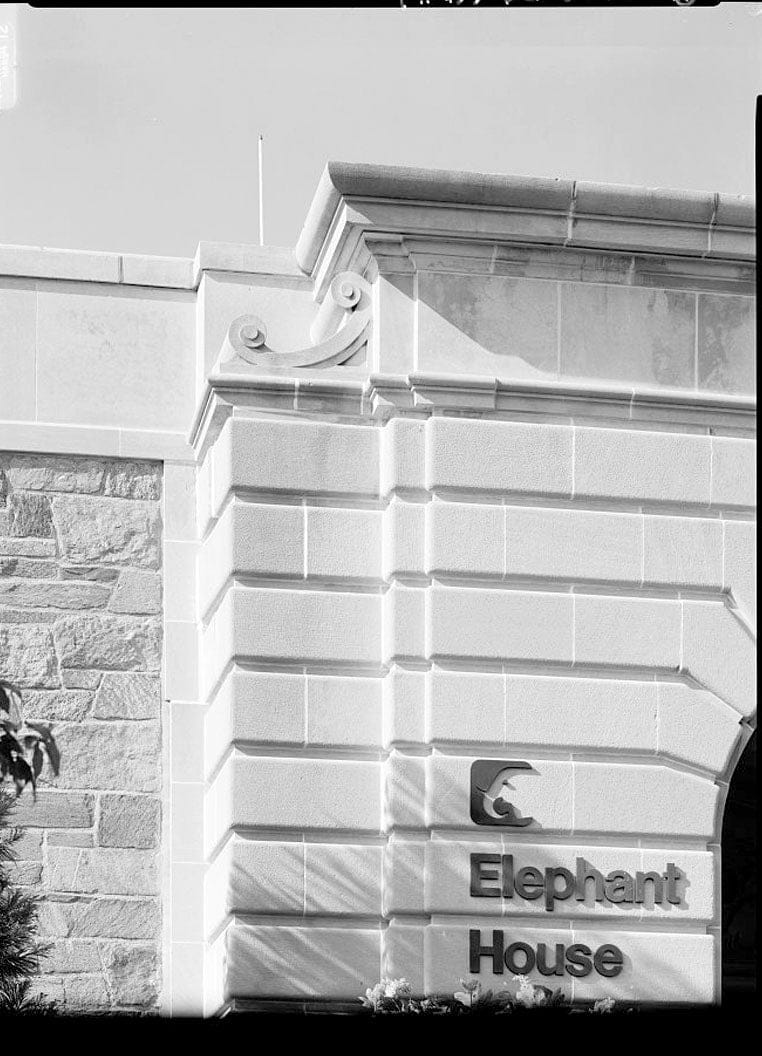 Historic Photo : National Zoological Park, Elephant House, 3001 Connecticut Avenue NW, Washington, District of Columbia, DC 14 Photograph