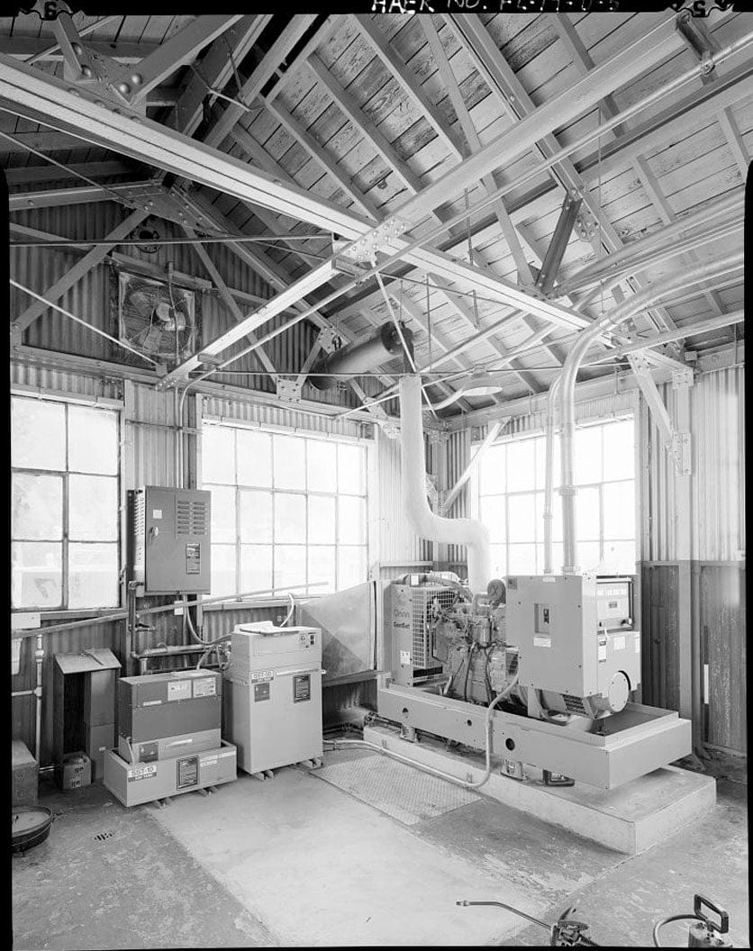 Historic Photo : Ortona Lock, Lock No. 2, Power House, Caloosahatchee River, Cross-State Canal, Okeechobee Intracoastal Waterway, Ortona, Glades County, FL 2 Photograph