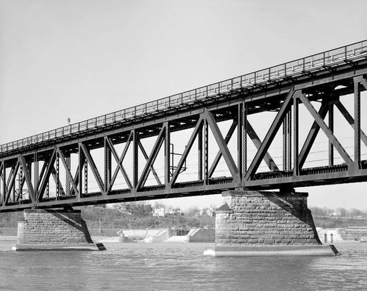 Historic Photo : Keokuk & Hamilton Bridge, Spanning Mississippi River, Keokuk, Lee County, IA 2 Photograph