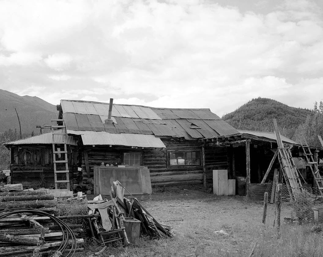 Historic Photo : Dow Ulen Cabin & Wind Generator, Koyukuk River at Wiseman Creek, Bettles Vicinity, Wiseman, Yukon-Koyukuk Census Area, AK 4 Photograph