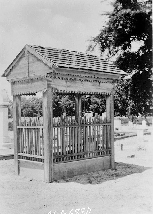 Historic Photo : Grave Houses, Local Cemetery, Luverne, Crenshaw County, AL 1 Photograph