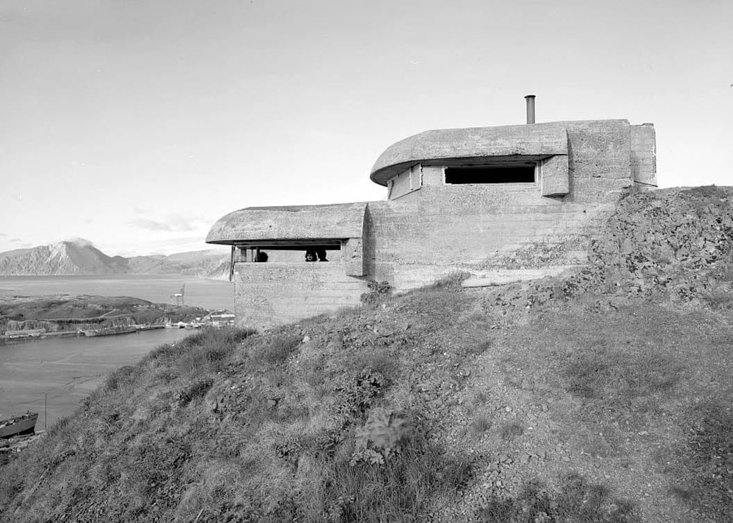 Historic Photo : Naval Operating Base Dutch Harbor & Fort Mears, Hill 400 Fixed Defense Battery Command Post, Unalaska, Aleutian Islands, AK 1 Photograph