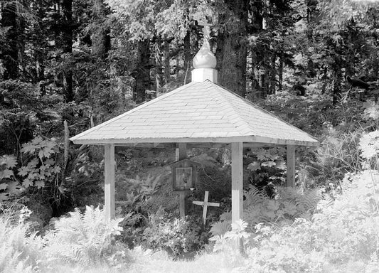 Historic Photo : Saints Sergius & Herman of Valaam Russian Orthodox Chapel, Well House, Spruce Island, Ouzinkie, Kodiak Island Borough, AK 1 Photograph