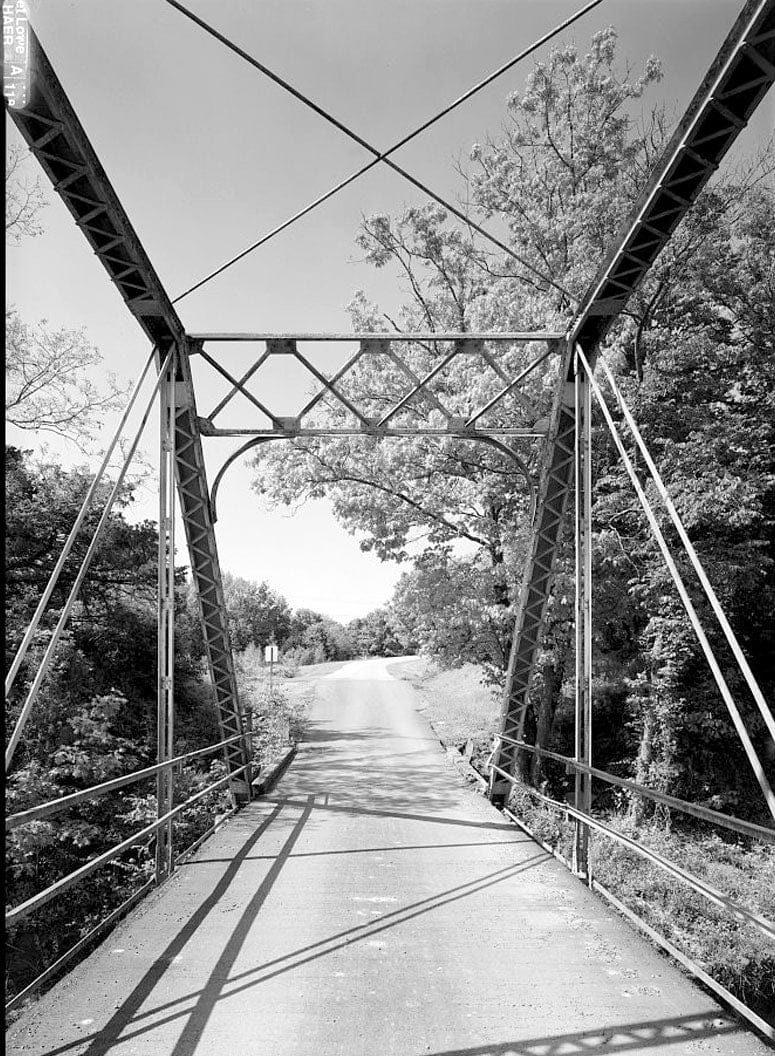 Historic Photo : Wire Ford Bridge, Spanning Big Mulberry Creek at Wire Road (CR 67), Pleasant Hill, Crawford County, AR 7 Photograph