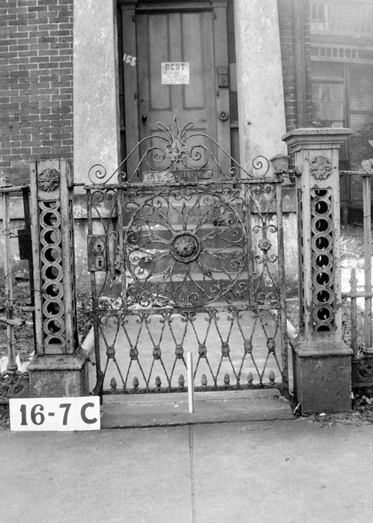 Historic Photo : 155 Saint Louis Street (House, Iron Gate), Mobile, Mobile County, AL 1 Photograph