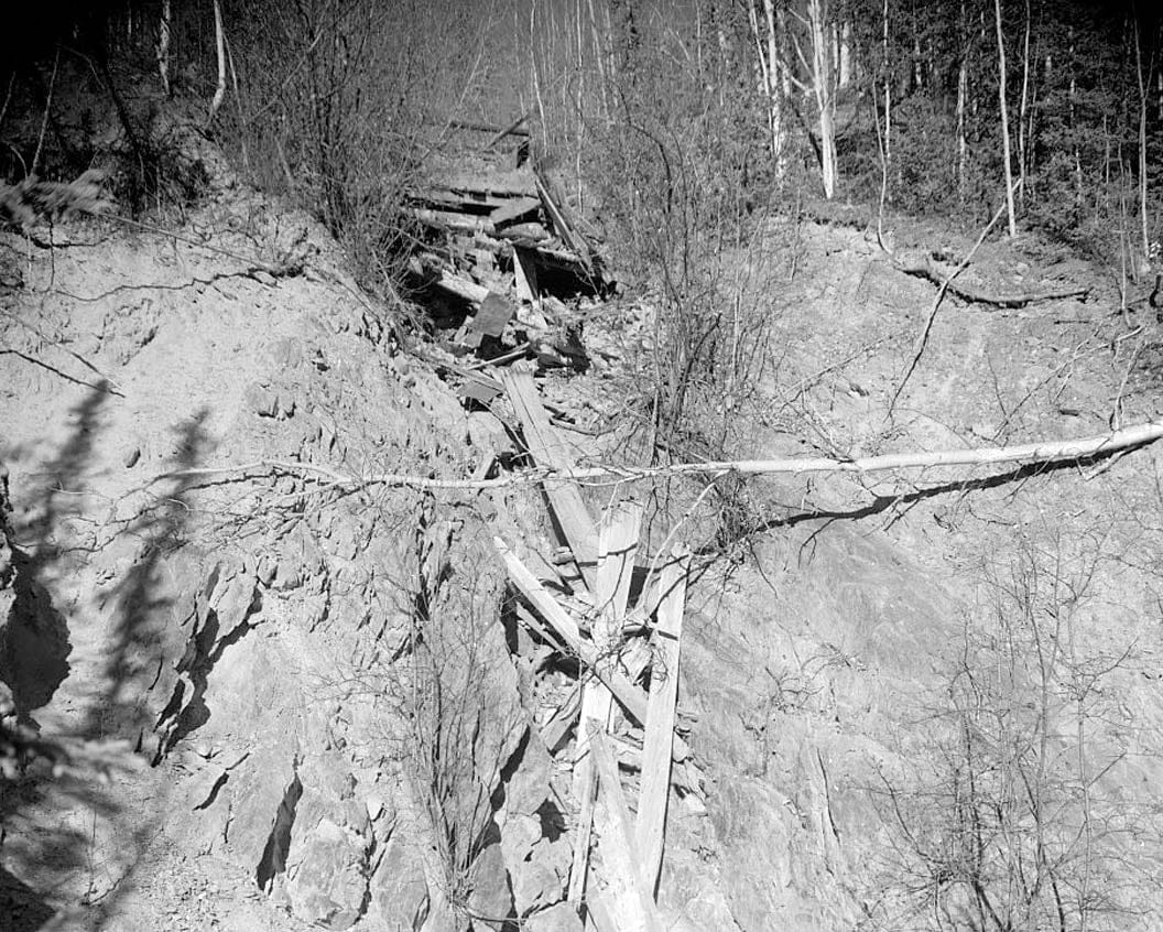 Historic Photo : Davidson Ditch Waste Water Weir, Mile 63 of Alaska's Steese Highway, Chatanika, Fairbanks North Star Borough, AK 1 Photograph