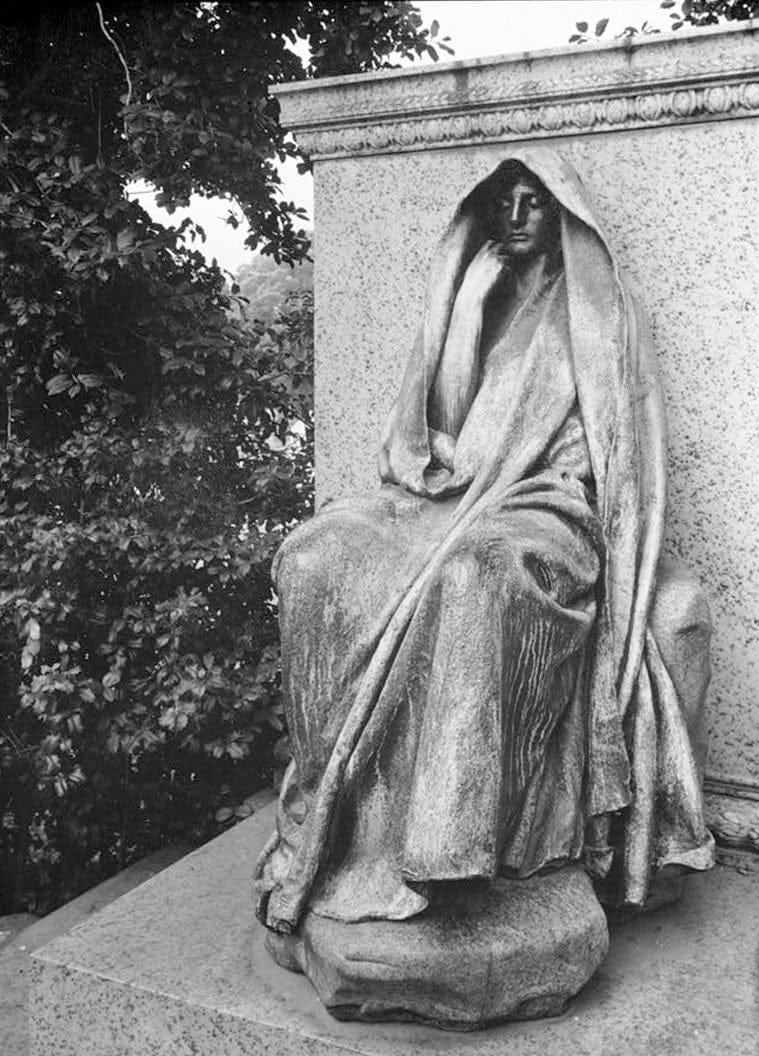 Historic Photo : Adams Memorial, Rock Creek Cemetery, Section E, entrance at Webster Street & Rock Creek Church Road Northwest, Washington, District of Columbia, DC 4 Photograph