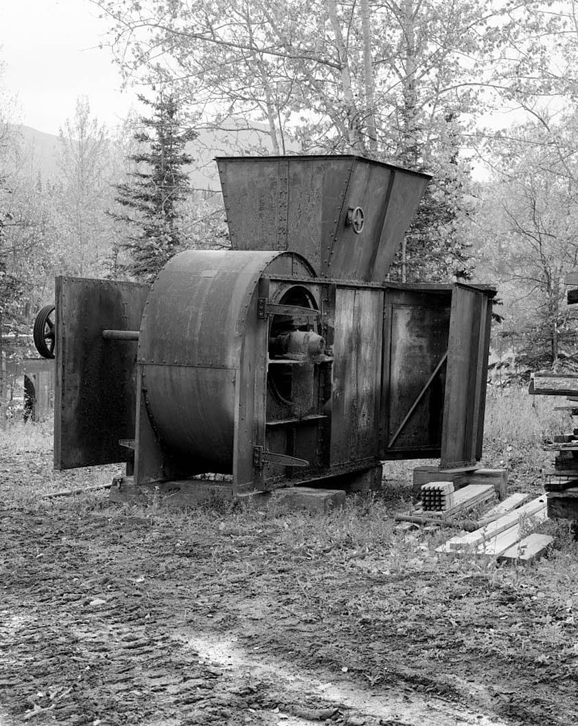 Historic Photo : Eska Coal Mine, Jeffery Fan-Blower Unit, Wishbone Hill, Sutton, Matanuska-Susitna Borough, AK 4 Photograph