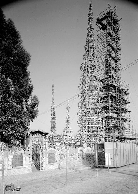 Historic Photo : Watts Towers of Simon Rodia, 176 East 107th Street, Los Angeles, Los Angeles County, CA 2 Photograph