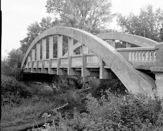 Historic Photo : Rock Valley Bridge, Spanning North Timber Creek at Old U.S. Highway 30, Marshalltown, Marshall County, IA 5 Photograph