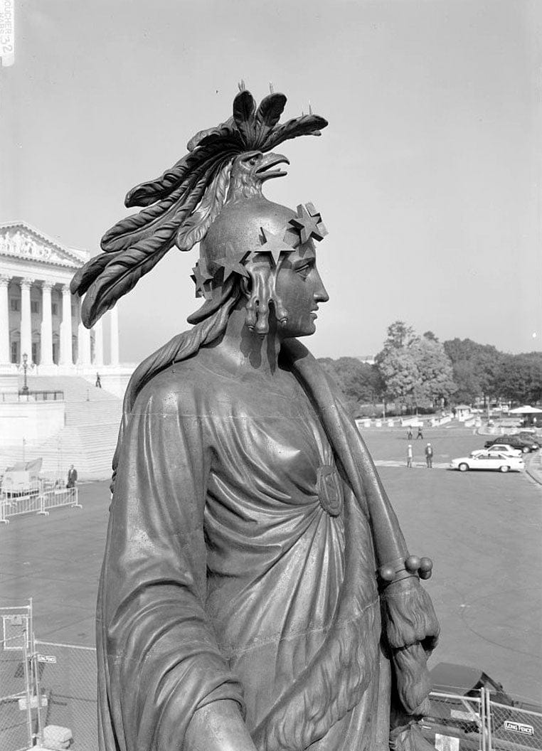 Historic Photo : U.S. Capitol, Statue of Freedom, Intersection of North, South, & East Capitol Streets & Capitol Mall, Washington, District of Columbia, DC 20 Photograph