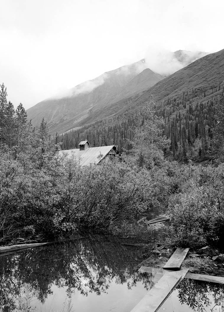 Historic Photo : Green Butte Copper Company, Stables, McCarthy Creek 12 miles Northeast of McCarthy, McCarthy, Valdez-Cordova Census Area, AK 8 Photograph