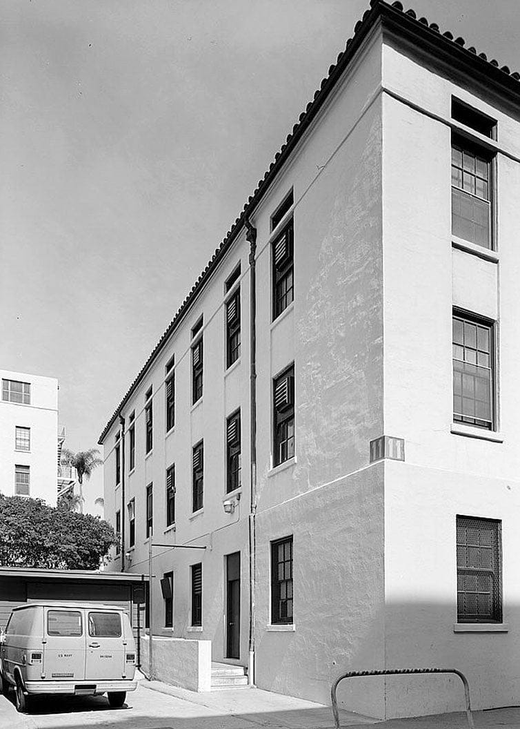 Historic Photo : U.S. Naval Hospital, Service Building, Park Boulevard, Balboa Park, San Diego, San Diego County, CA 5 Photograph