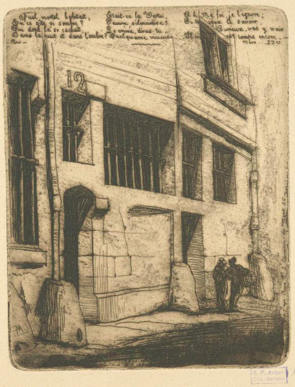 Art Print : 1854, La Rue des Mauvais Garcons, Paris. - Vintage Wall Art