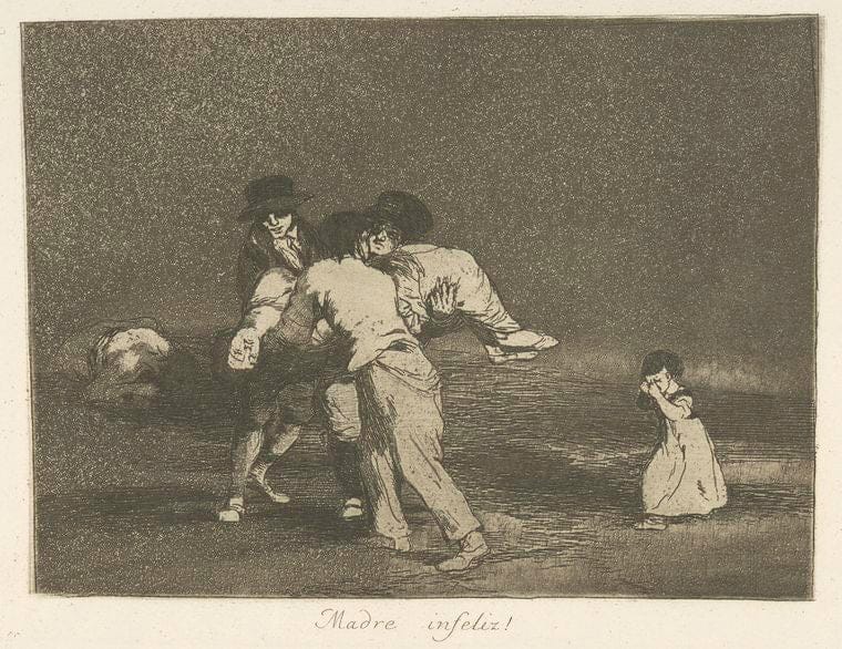 Art Print : 1863, Madre infeliz! - Vintage Wall Art