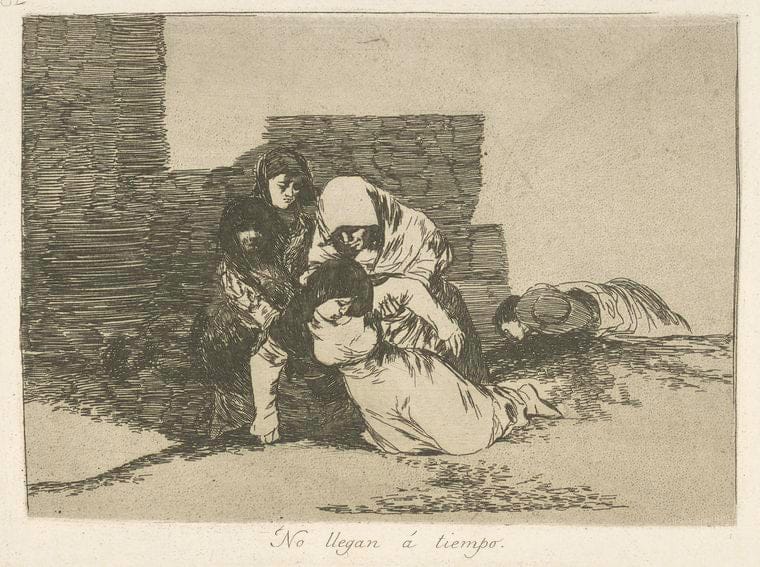 Art Print : 1863, No llegan A Tiempo. - Vintage Wall Art