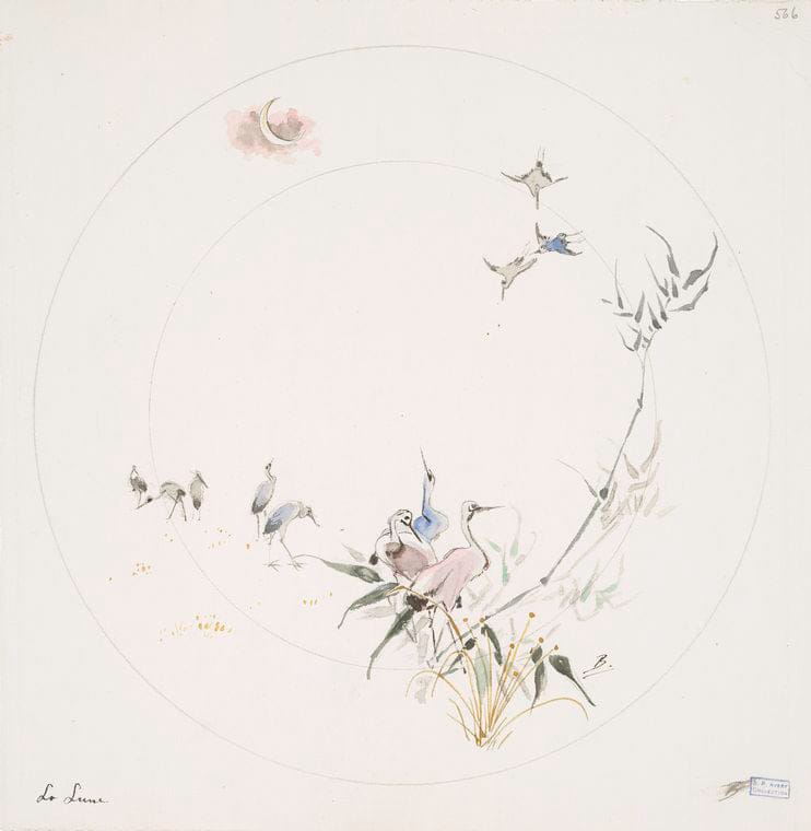 Art Print : 1875, La Lune. - Vintage Wall Art V1