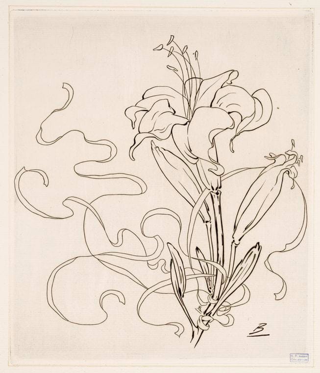 Art Print : 1866, [Assiette] (lis). - Vintage Wall Art
