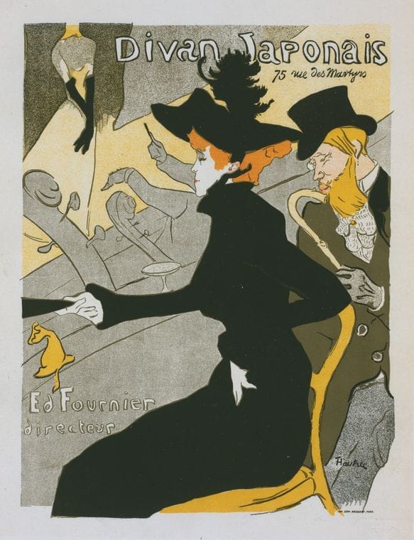 Art Print : Affiche Pour le Concert 'Divan Japonais', 1896 - Vintage Wall Art