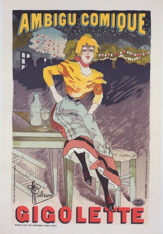 Art Print : Affiche Pour le Theatre de la Renaissance, Eugenie Buffet, la chanteuse populaire', 1899 - Vintage Wall Art