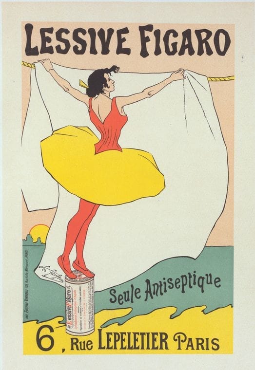 Art Print : Affiche Pour la 'Lessive Figaro', 1897 - Vintage Wall Art