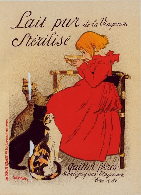 Art Print : Affiche Pour le 'Lait pur sterilise de la Vingeanne', 1897 - Vintage Wall Art