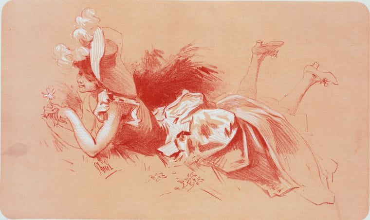 Art Print : Dessin Original Pour les 'Maitres de l'Affiche', 1898 - Vintage Wall Art V1