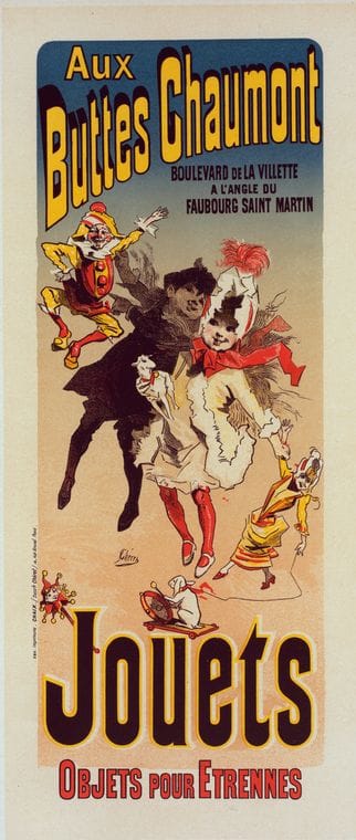 Art Print : Affiche Pour le Magasin 'Aux Buttes Chaumont', 1898 - Vintage Wall Art