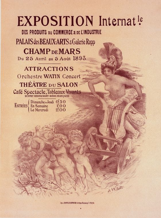 Art Print : Affiche Pour l' 'Exposition E. Grasset' au Salon des Cent, 1898 - Vintage Wall Art