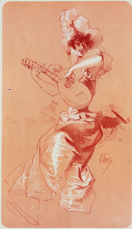 Art Print : Dessin Original Pour les 'Maitres de l'Affiche', 1899 - Vintage Wall Art V2