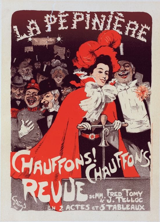 Art Print : Affiche Pour le Concert de la Pepiniere 'Chauffons! Chauffons!', 1899 - Vintage Wall Art