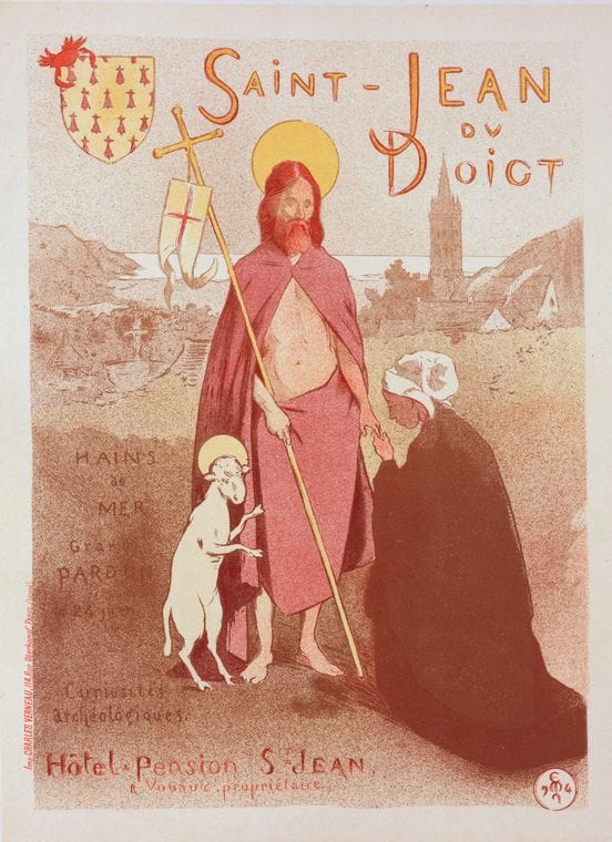 Art Print : Affiche Pour le Pardon de 'Saint-Jean-du-Doigt', 1899 - Vintage Wall Art