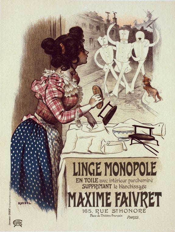 Art Print : Affiche Pour le 'Linge Monopole', 1900 - Vintage Wall Art