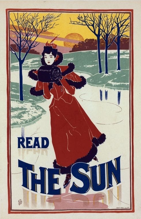 Art Print : Affiche americaine Pour la Revue 'The Chap-Book', 1898 - Vintage Wall Art