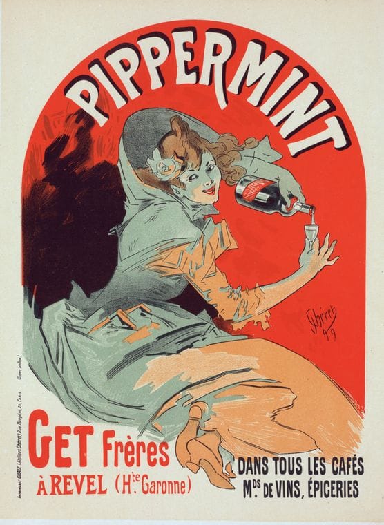 Art Print : Affiche belge Pour le 'Pippermint', 1900 - Vintage Wall Art