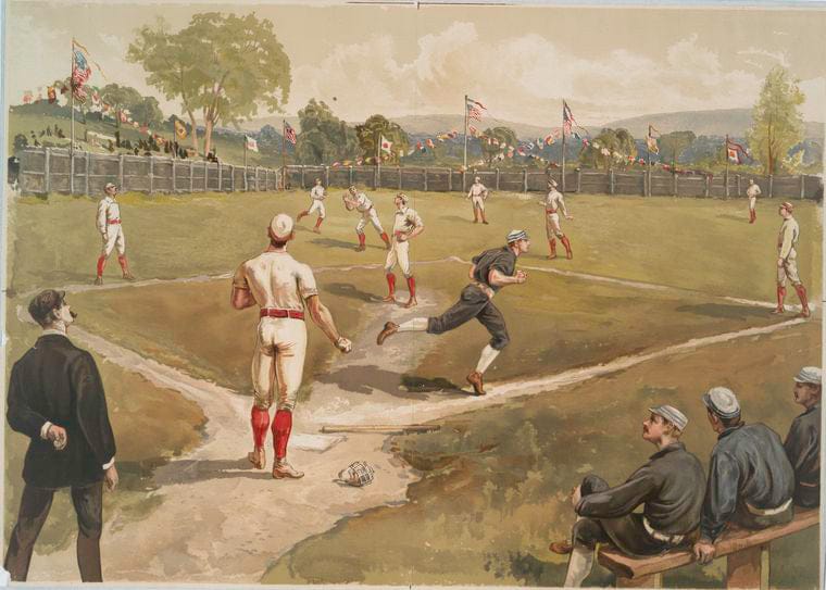 Art Print : Baseball in Our Insular Possessions. Porto Rico - Philippines - Hawaii - Vintage Wall Art