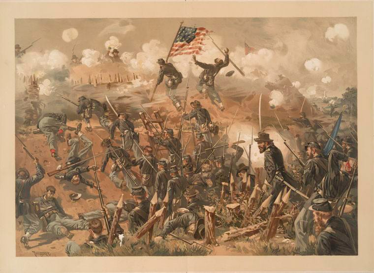 Art Print : Siege of Vicksburg, Vintage Wall Art