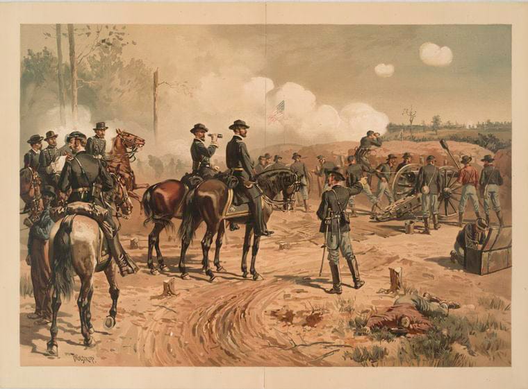 Art Print : Siege of Atlanta, Vintage Wall Art